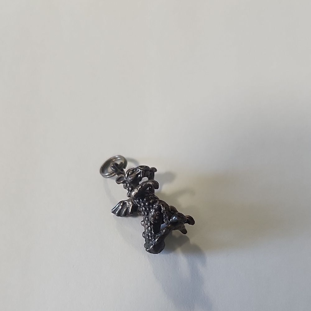 Sterling Silver 3D Dragon Charm/pendant